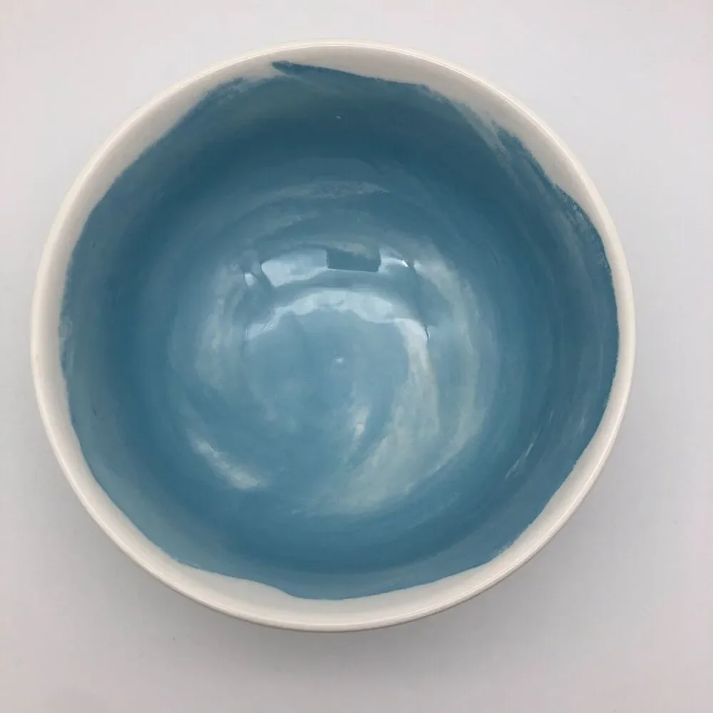Anthropologie Pepper & Vetiver Oceana Nesting Bowls Watercolor Pattern Set of 2